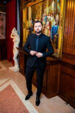 Costum Bărbați Negru Elegant 88% Lana Super 160’s - imagine 5
