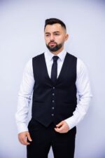 Costum Bărbați Negru Business & Elegant - imagine 2