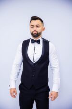 Costum Mire & Nas Negru Rever Detașabil set:4 piese - imagine 2