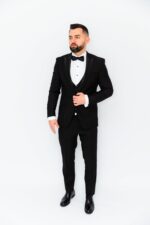 Costum Mire & Nas Negru Rever Cu Detalii Detașabil set:4 piese - imagine 4