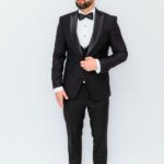 Costum Mire & Nas Negru Rever Cu Detalii Detașabil set:4 piese