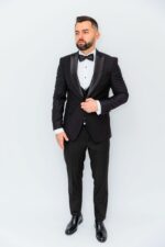 Costum Mire & Nas Negru Rever Cu Detalii Detașabil set:4 piese