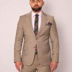 Costum Bărbați Crem Nisip Lana Super 160’s