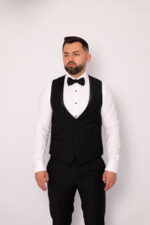 Costum Mire & Nas Negru Rever Detașabil set: 4 piese - imagine 6