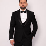 Costum Mire & Nas Negru Rever Detașabil set: 4 piese