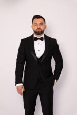 Costum Mire & Nas Negru Rever Detașabil set: 4 piese