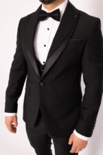 Costum Mire & Nas Negru Rever Detașabil set: 4 piese - imagine 3