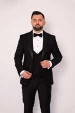 Costum Mire & Nas Negru Rever Detașabil set: 4 piese - imagine 7