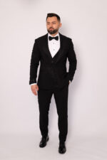 Costum Negru Mire Nas Cu Pietre - imagine 3