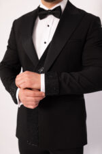 Costum Negru Mire Nas Cu Pietre - imagine 4