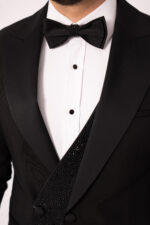 Costum Negru Mire Nas Cu Pietre - imagine 5