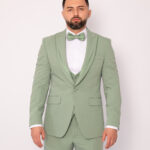 Costum Mire & Nas Verde Fistic Rever Detașabil set:4 piese
