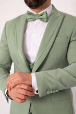 Costum Mire & Nas Verde Fistic Rever Detașabil set:4 piese - imagine 3