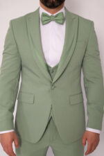 Costum Mire & Nas Verde Fistic Rever Detașabil set:4 piese - imagine 4