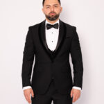 Costum Mire & Nas Negru Rever Detașabil set: 4 piese