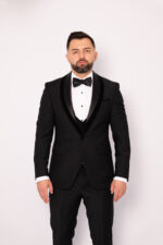 Costum Mire & Nas Negru Rever Detașabil set: 4 piese