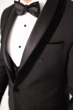 Costum Mire & Nas Negru Rever Detașabil set: 4 piese - imagine 5