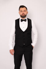 Costum Mire & Nas Negru Rever Detașabil set: 4 piese - imagine 6