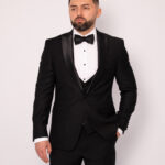 Costum Mire & Nas Negru Rever Detașabil set:4 piese