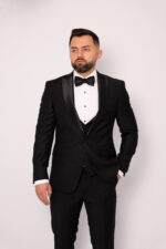 Costum Mire & Nas Negru Rever Detașabil set:4 piese