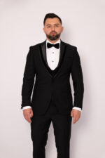 Costum Mire & Nas Negru Rever Detașabil set: 4 piese
