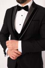 Costum Mire & Nas Negru Rever Detașabil set: 4 piese - imagine 3