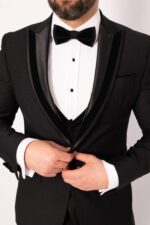 Costum Mire & Nas Negru Rever Detașabil set: 4 piese - imagine 4