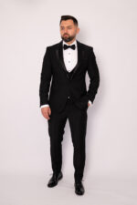 Costum Mire & Nas Negru Rever Detașabil set: 4 piese - imagine 2
