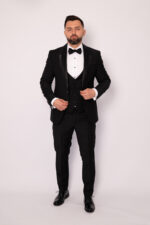 Costum Mire & Nas Negru Rever Detașabil set: 4 piese - imagine 5